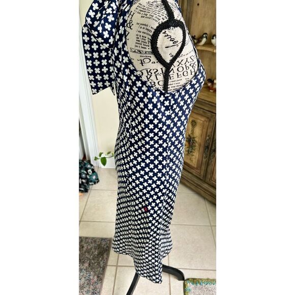 Pink Tartan 100% silk halter dress in clover design - Picture 6 of 11